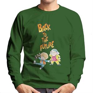 Back To The Future Marty And Doc Chibi Men's Sweatshirt