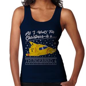 Thunderbirds All I Want For Christmas Is Thunderbird 4 Women's Vest