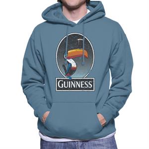 Guinness Toucan Distressed Men's Hooded Sweatshirt