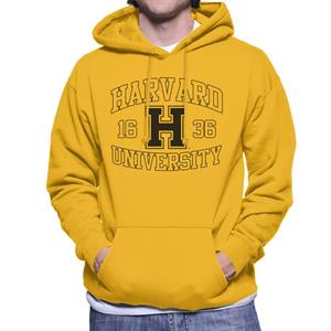 Harvard University Sports Text Logo 1636 Men's Hooded Sweatshirt