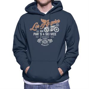 Route 66 Los Angeles Parts & Service Men's Hooded Sweatshirt