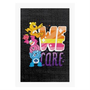 Care Bears Unlock The Magic We Care White Border A4 Print