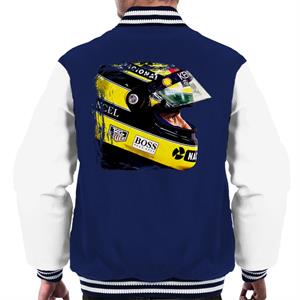 Motorsport Images Aryton Senna At Suzaka Japanese GP Men's Varsity Jacket