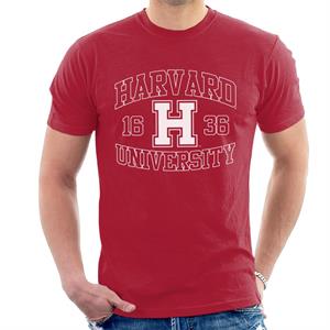 Harvard University 1636 Sports Text Logo Men's T-Shirt