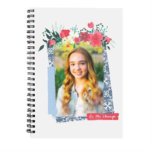 Holly Hobbie Be The Change Floral Border Spiral Notebook