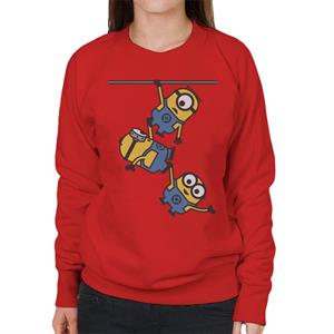 Despicable Me Bob Stuart And Dave The Minions Hanging Women's Sweatshirt