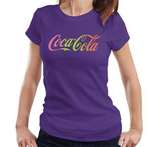 Coca Cola Rainbow Gradient Logo Women's T-Shirt