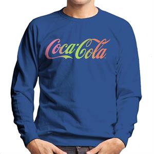 Coca Cola Rainbow Gradient Logo Men's Sweatshirt