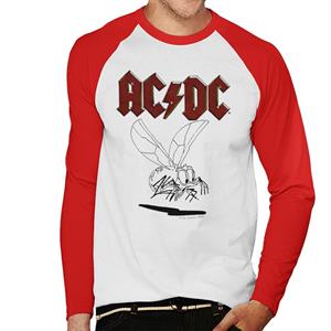 AC/DC Mosquito Sketch Men's Baseball Long Sleeved T-Shirt