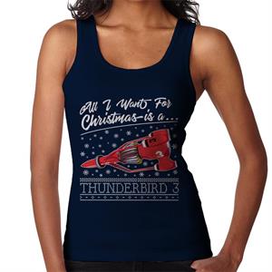 Thunderbirds All I Want For Christmas Is Thunderbird 3 Women's Vest