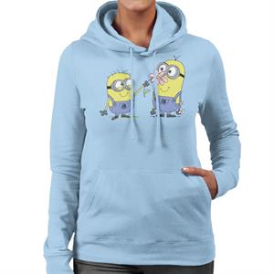 Despicable Me Minions Sniffing Flower Women's Hooded Sweatshirt