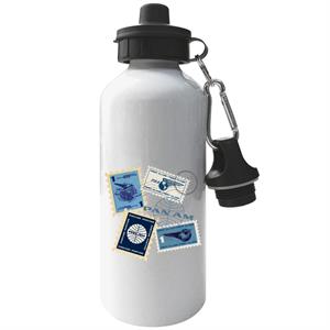 Pan Am Postage Stamps Montage Aluminium Sports Water Bottle