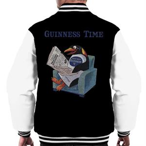 Guinness Penguin Reading Newspaper Men's Varsity Jacket