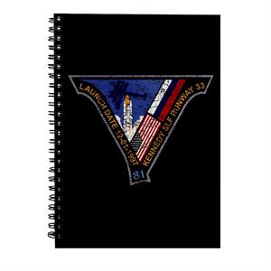 NASA STS 81 Atlantis Mission Badge Distressed Spiral Notebook