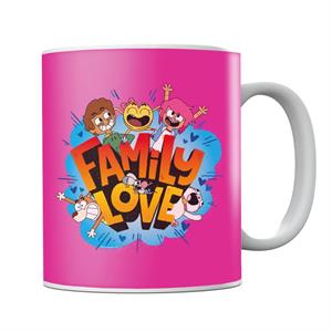 Boy Girl Dog Cat Mouse Cheese Family Love Mug