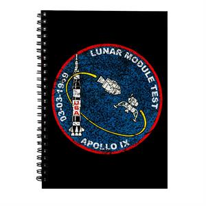 NASA Apollo 9 Mission Badge Distressed Spiral Notebook