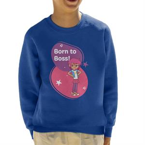 Boy Girl Dog Cat Mouse Cheese Born To Boss Kid's Sweatshirt