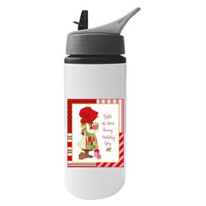 Holly Hobbie Christmas Gifts Of Love Bring Holiday Joy Aluminium Water Bottle With Straw