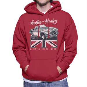 Austin Healey 2 Seater Grand Tourer British Motor Heritage Men's Hooded Sweatshirt