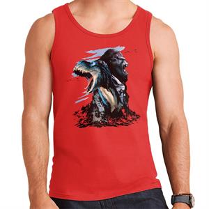 King Kong Vs T Rex Character Heads Men's Vest