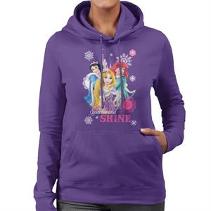 Disney Christmas Princesses Sparkle And Shine Women's Hooded Sweatshirt