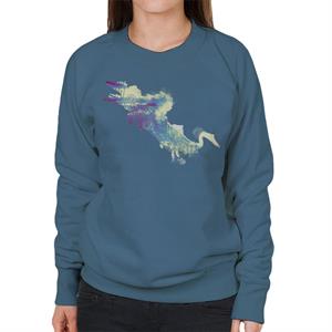 Jurassic Park Mosasaurus Sea Silhouette Women's Sweatshirt