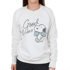 Peanuts Snoopy Good Vibes Bow Tie Women's Sweatshirt