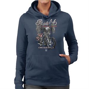 Route 66 Eagle Rider Women's Hooded Sweatshirt