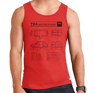 London Taxi Company TX4 Specifications Blueprint Men's Vest