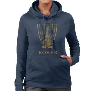 Rover Logo Gold Longship British Motor Heritage Women's Hooded Sweatshirt