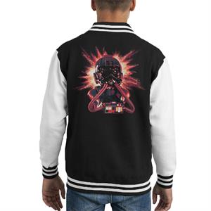 Original Stormtrooper Imperial Pilot TIE Helmet Explosion Kid's Varsity Jacket