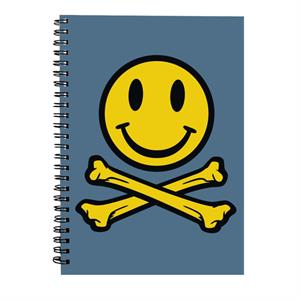 Fatboy Slim Smiley And Crossbones Spiral Notebook