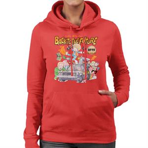 Back To The Future Comic Kanji Women's Hooded Sweatshirt