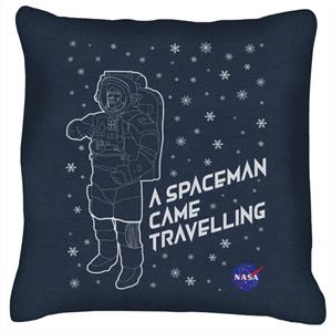 NASA Christmas A Spaceman Came Travelling Cushion