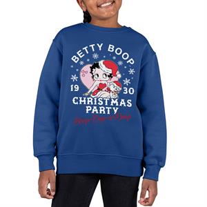 Betty Boop Christmas Party Boop Oop A Doop Kid's Sweatshirt