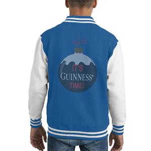 Guinness Christmas Bauble Its Guinness Time Kid's Varsity Jacket