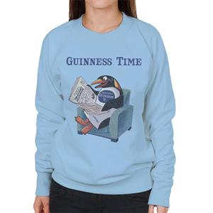 Guinness Penguin Reading Newspaper Women's Sweatshirt