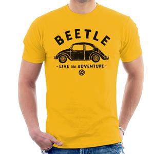 Official Volkswagen Beetle Black Live The Adventure Men's T-Shirt