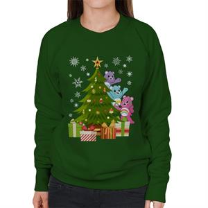 Care Bears UTM Christmas Decorating Xmas Tree Women's Sweatshirt