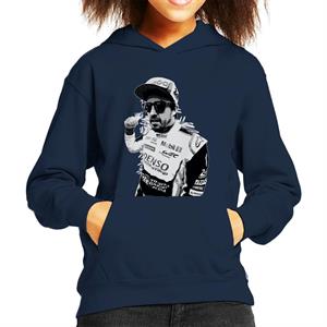 Motorsport Images Fernando Alonso Circuit De La Sarthe Kid's Hooded Sweatshirt