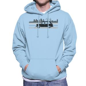 London Taxi Company TX4 Driving Along The City Men's Hooded Sweatshirt