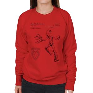 Marvel Guardians Of The Galaxy Teenage Groot Patent Women's Sweatshirt