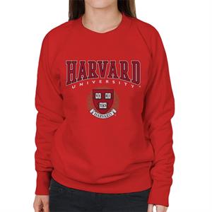 Harvard University Red Veritas Crest Women's Sweatshirt