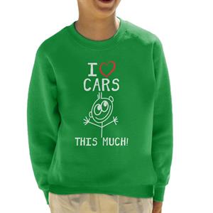 I Heart Cars This Much Kid's Sweatshirt