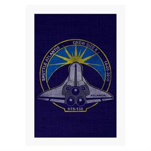 NASA STS 132 Atlantis Mission Badge Distressed A4 Print