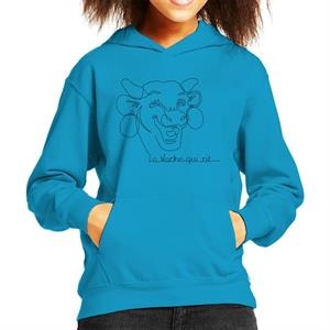 The Laughing Cow Handwritten Close Up Logo Kid's Hooded Sweatshirt