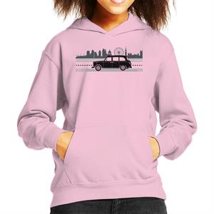 London Taxi Company TX4 Driving Along The City Kid's Hooded Sweatshirt