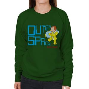 Curious George Outer Space Women's Sweatshirt