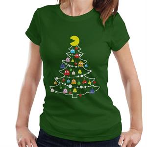 Pac-Man Christmas Tree Baubles Women's T-Shirt