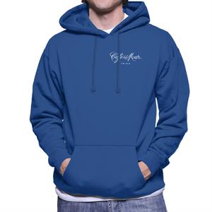 Cafe del Mar Classic White Logo Pocket Print Men's Hooded Sweatshirt